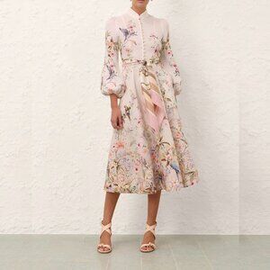 Zimmermann REBELLION BUTTON MIDI DRESS